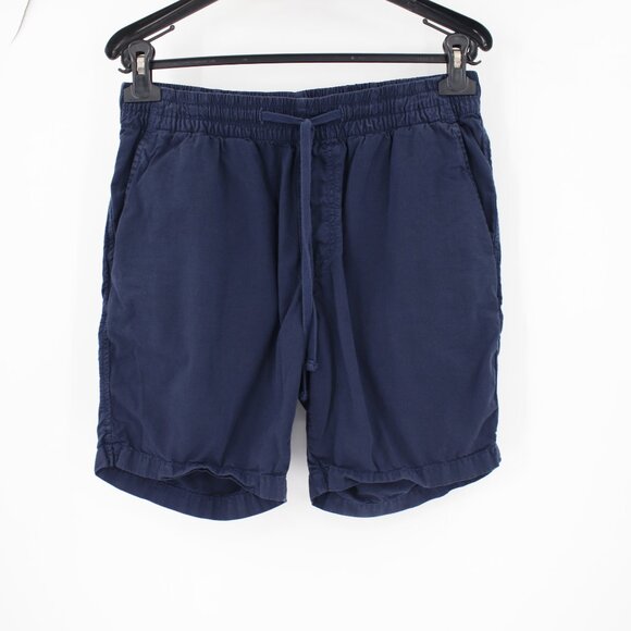 FAHERTY Shorts Mens Small 7” Essential Pima Cotton Tencel Drawstring Navy Blue - Picture 1 of 11